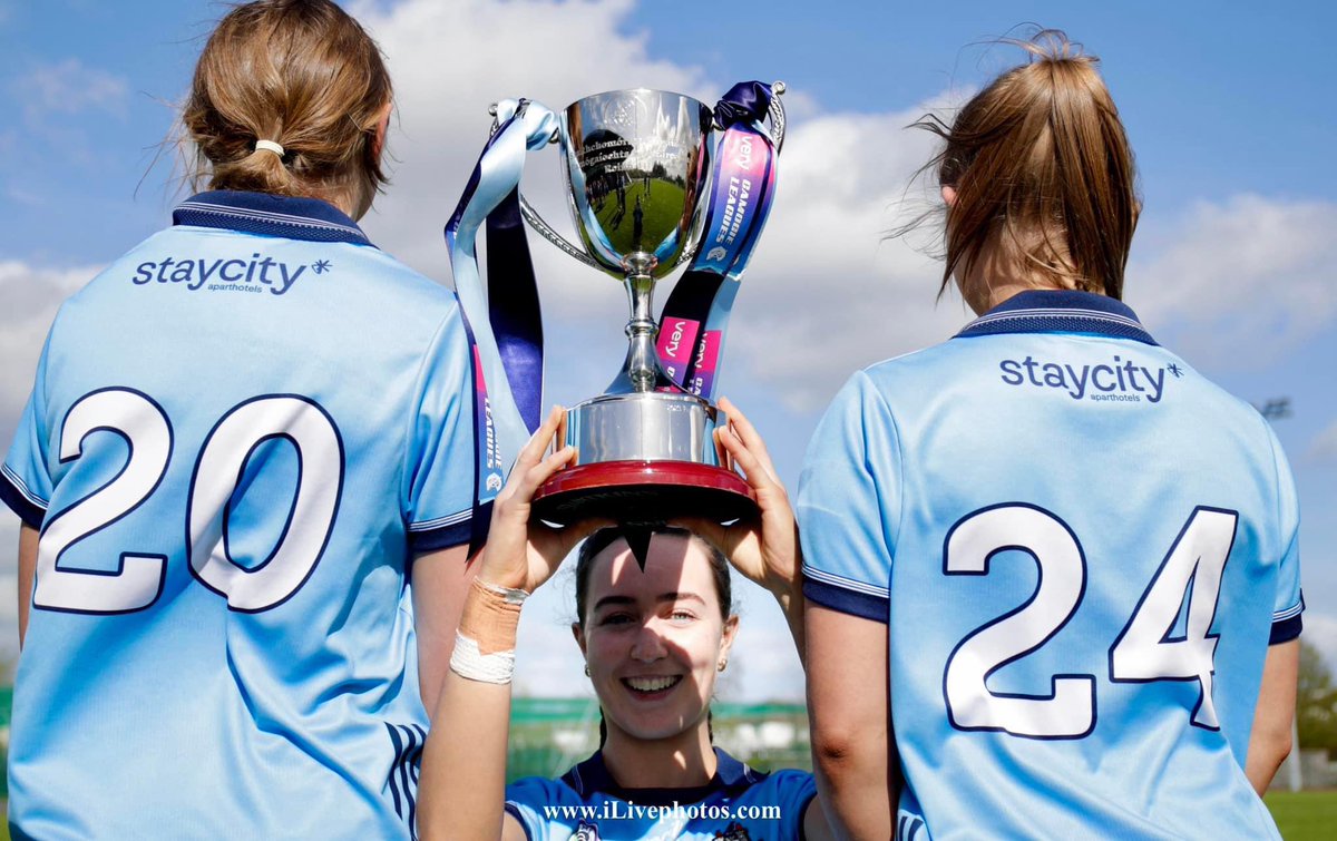 A smiling Player of Match (POM) Grace O’Shea (Ballinteer St John’s) after Dublin win the 2024 Division 1B Very Ireland Camogie National League. Camogie Senior League 1B Very Final Dublin V Wexford at SETU Carlow 13.04.24 📸 iLivephotos 🧡🖤