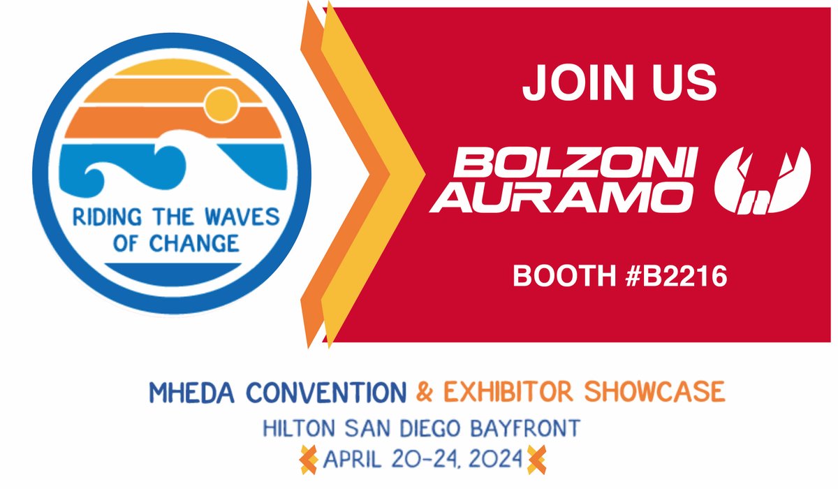 Bolzoni Auramo, Inc. Colleagues will join the MHEDA Convention &amp; Exhibitor Showcase 2024, in San Diego, from 20th to 24th of April.
Don’t miss this networking opportunity, ride the hashtag#materialhandling industry waves of change!
Booth #2216📍
lnkd.in/dRwNvrFW