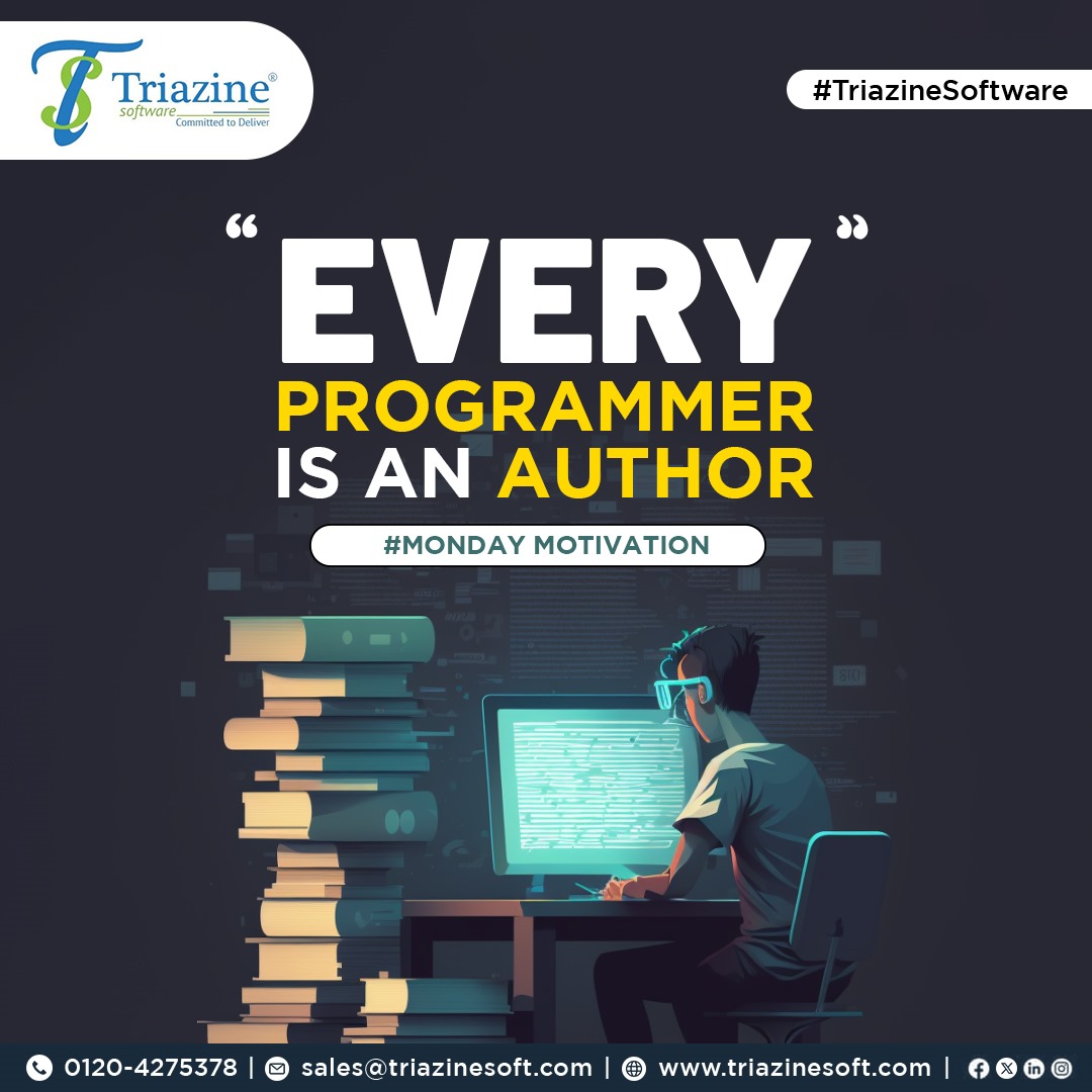 Unleash your creativity, one line of code at a time. 🚀💻 

#TriazineSoftware #Triazine #TSPL #TeamTriazine #MondayMotivation #Monday #SoftwareDevelopment #DevelopmentCompany #Android #Apple #Creativity #ProgrammerLife #CodingIsArt #TechCreativity