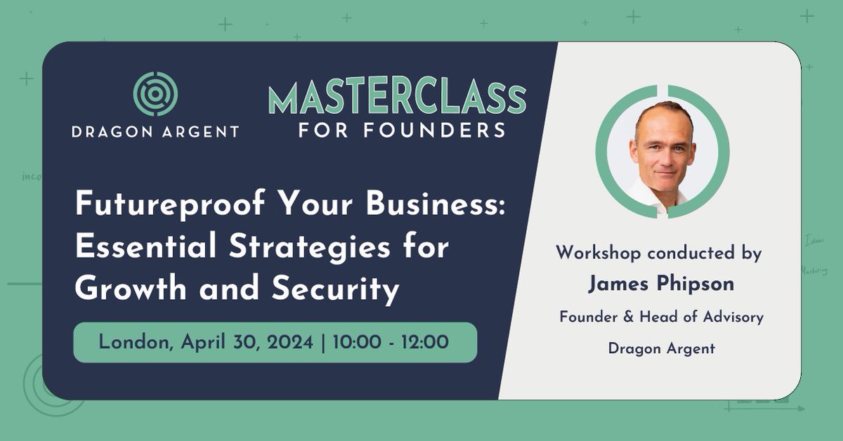 🔊 Join our #Masterclass for ambitious #founders.
Register for the masterclass now 👇
dragonargent.com/events-for-fou…

#AskDragonArgent #startups #founder #businessowner #entrepreneur #womencommunity #womeninbusiness #directors