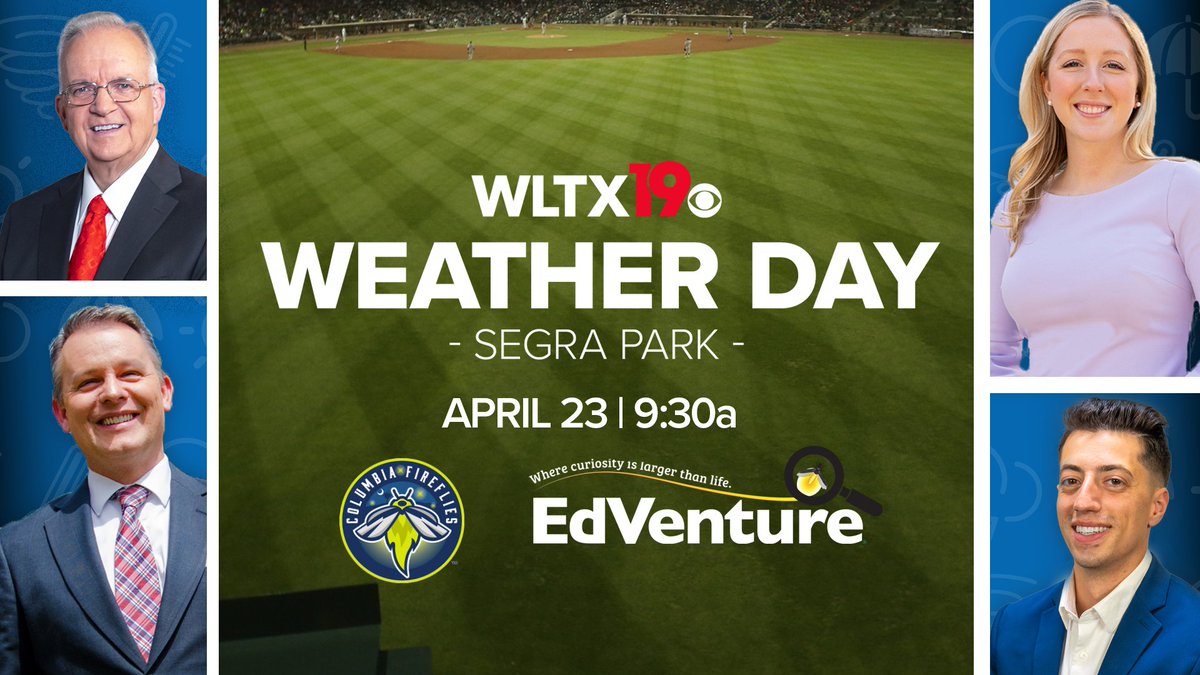 Join us on April 23, 2024, at 9:30 a.m. for Weather Day at Segra Park with the @ColaFireflies and @EdVenture. It will be a great time for baseball and learning. As of now, the weather is looking perfect too.