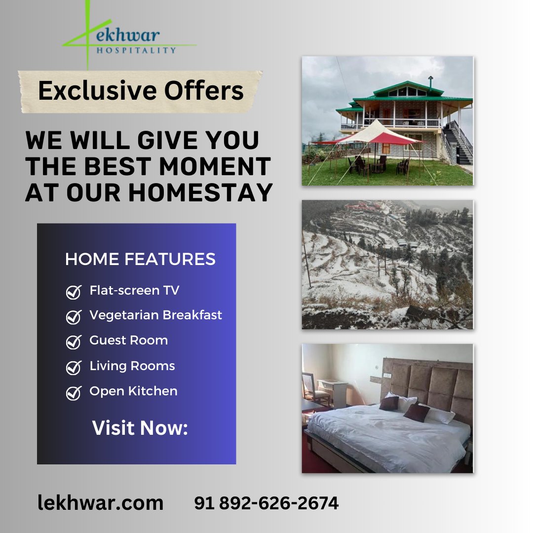 LekhwarH's tweet photo. We Will Give You The Best Moment at Our Home Stay
Exclusive Offers
Contact Us
Lekhwar Hospitality
Mob: 91+8926262674-75
Website: https://t.co/cHnNp8OtYe
Lekhwar Hospitality
#thefamoushalwaiuttrakhand #lekhwarhospitality #leķhwaruttrakhandhospitality #lekhwarfoundation #chefs https://t.co/MaatfOshXy