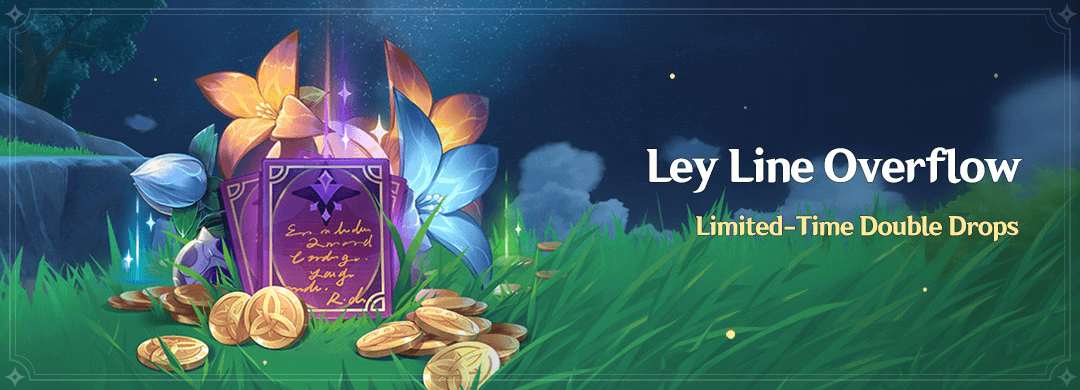 G8_Genshin's tweet photo. Ley Line Overflow is here! ⛲️

Get double the Mora or Character Level-Up EXP Material rewards for 20 resin from April 15 - 21, 2024 🪙📚 This is the perfect time to stock up on supplies for upcoming characters 😏

#GenshinImpact #DoubleDrops #Game8 https://t.co/bUa0ZQw7tH