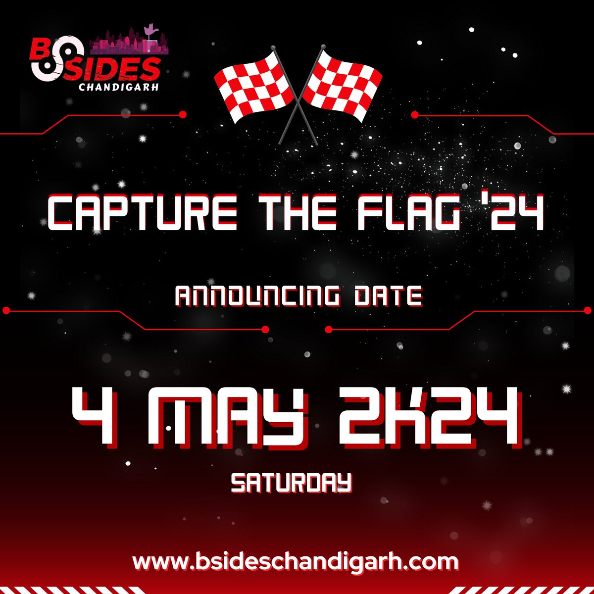 BSidesch's tweet photo. Calling all ethical hackers! Mark your calendars for upcoming 4th May. BsidesChandigarh is thrilled to announce our upcoming competition!  Put your skills to the test and join us for a thrilling day of ethical hacking. #BsidesChandigarh #EthicalHacking #Competition #Chandigarh https://t.co/zJstWy8wxz