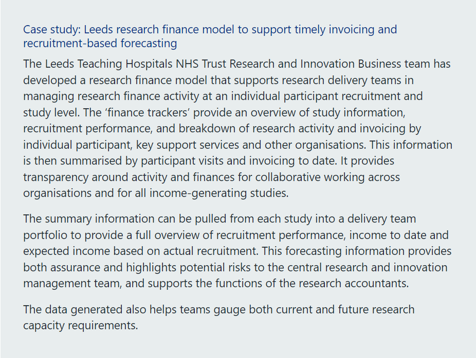 🎉 Congratulations to our R&I Business team for being featured as a good practice case study in NHSE's publication on managing research finance in the NHS. Check out the full report ➡ shorturl.at/adikE