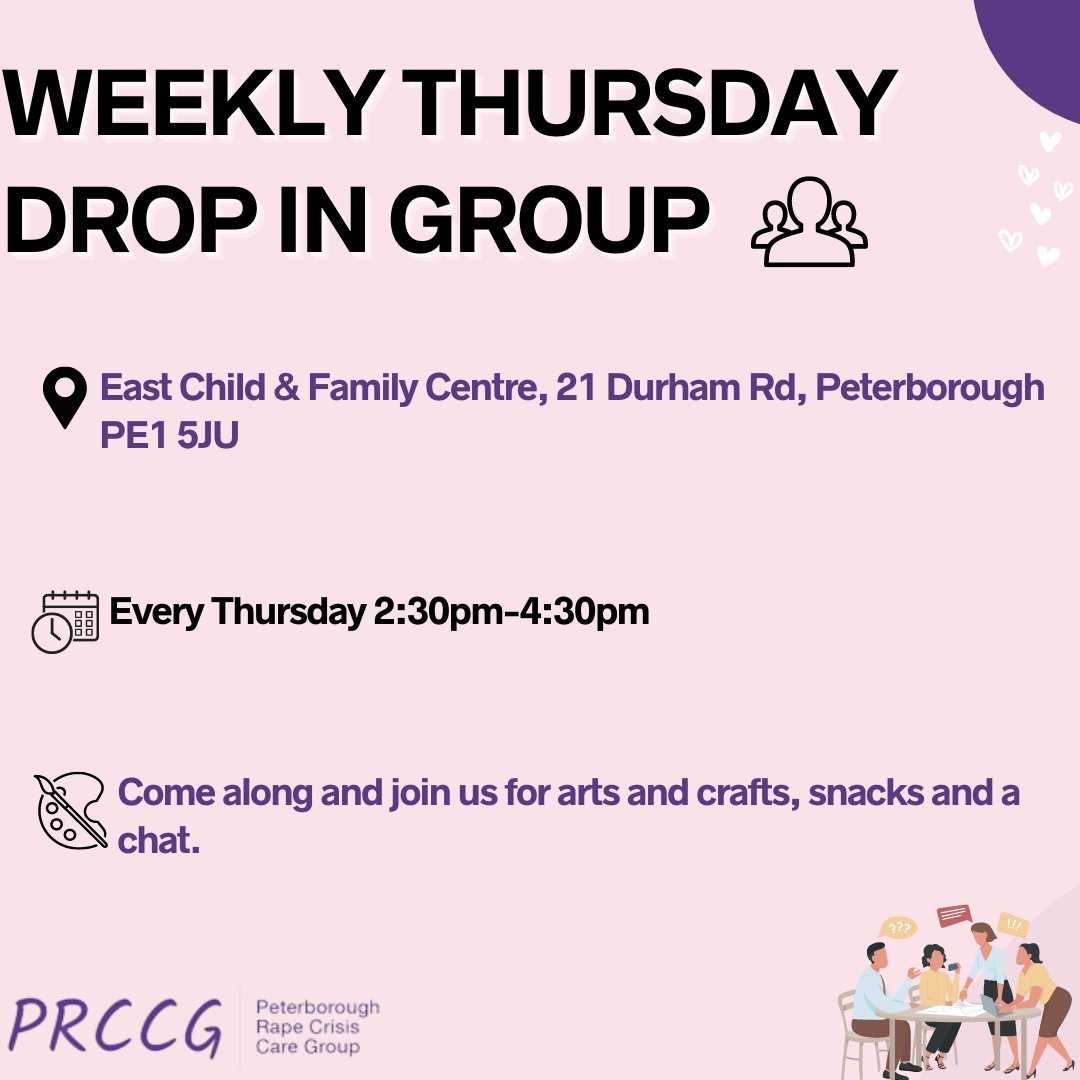 Every Thursday we hold a weekly drop-in group located in #Peterborough which is a safe place to develop friendships & confidence. This group includes arts & crafts, journaling, and chatting! This Thursday, 18/04/24 we will be taking part in Resin Art 🩷 Come along and join us!