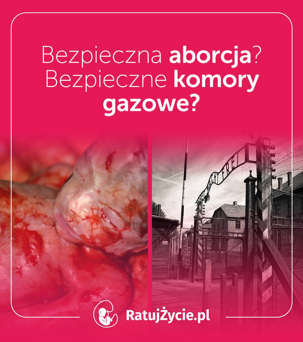 Bezpieczna aborcja jest tym samym co bezpieczne komory gazowe...
#aborcja #prolife #ratujzycie #żir
--
ratujzycie.pl/wesprzyj --> razem powstrzymajmy aborcję!