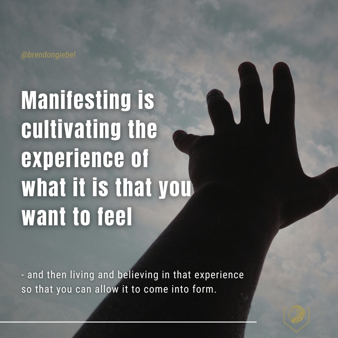 Manifesting involves nurturing the sensations of the desired outcome, living and believing in that reality, thereby paving the way for its manifestation. 

#Manifesting #BelieveAndAchieve #CreateYourReality