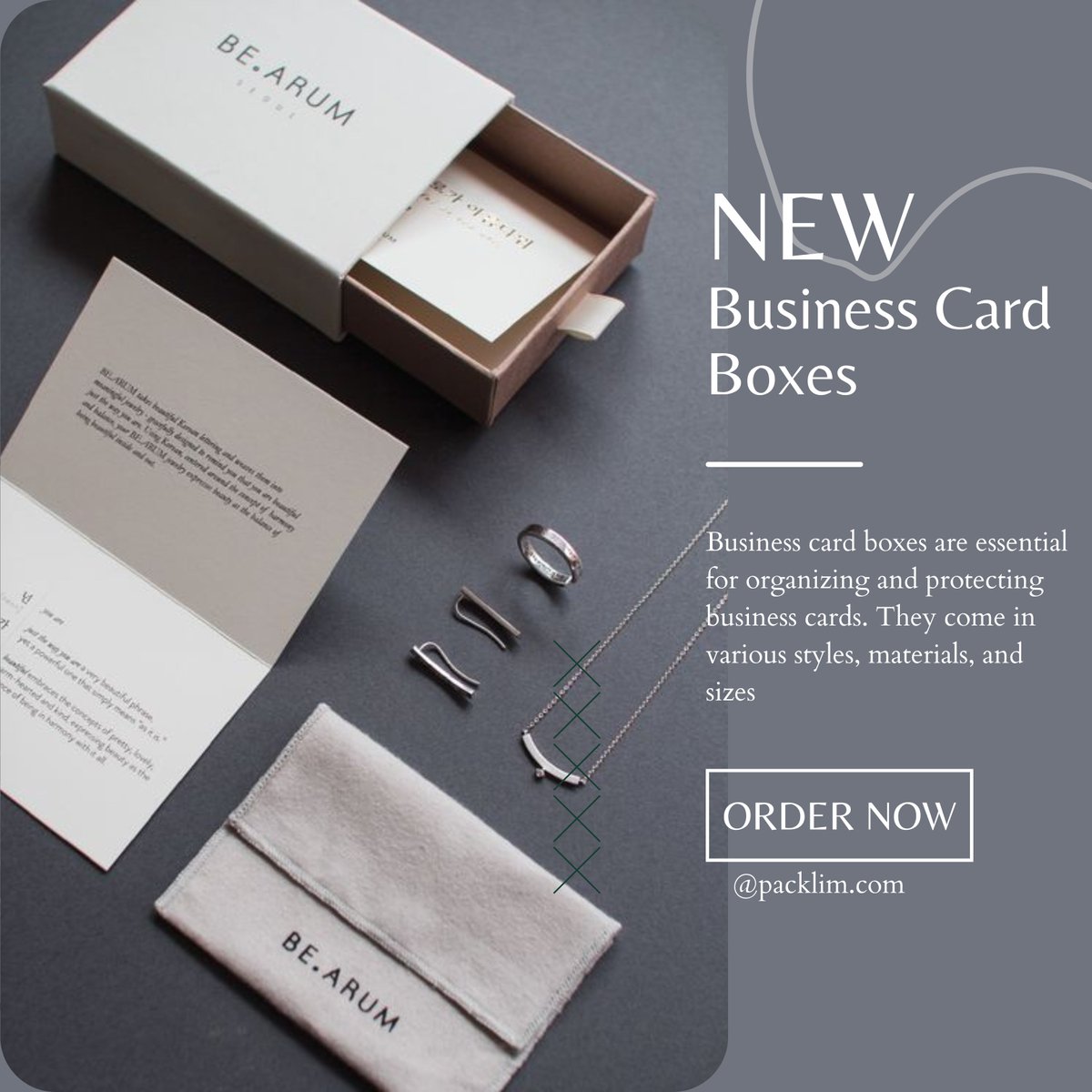 Business Card Boxes
'Keep your business cards organized and stylish with our sleek Business Card Boxes! Perfect for professionals on the go. Get yours now! #BusinessEssentials #ProfessionalGear #OrganizationGoals'
packlim.com/custom-busines…