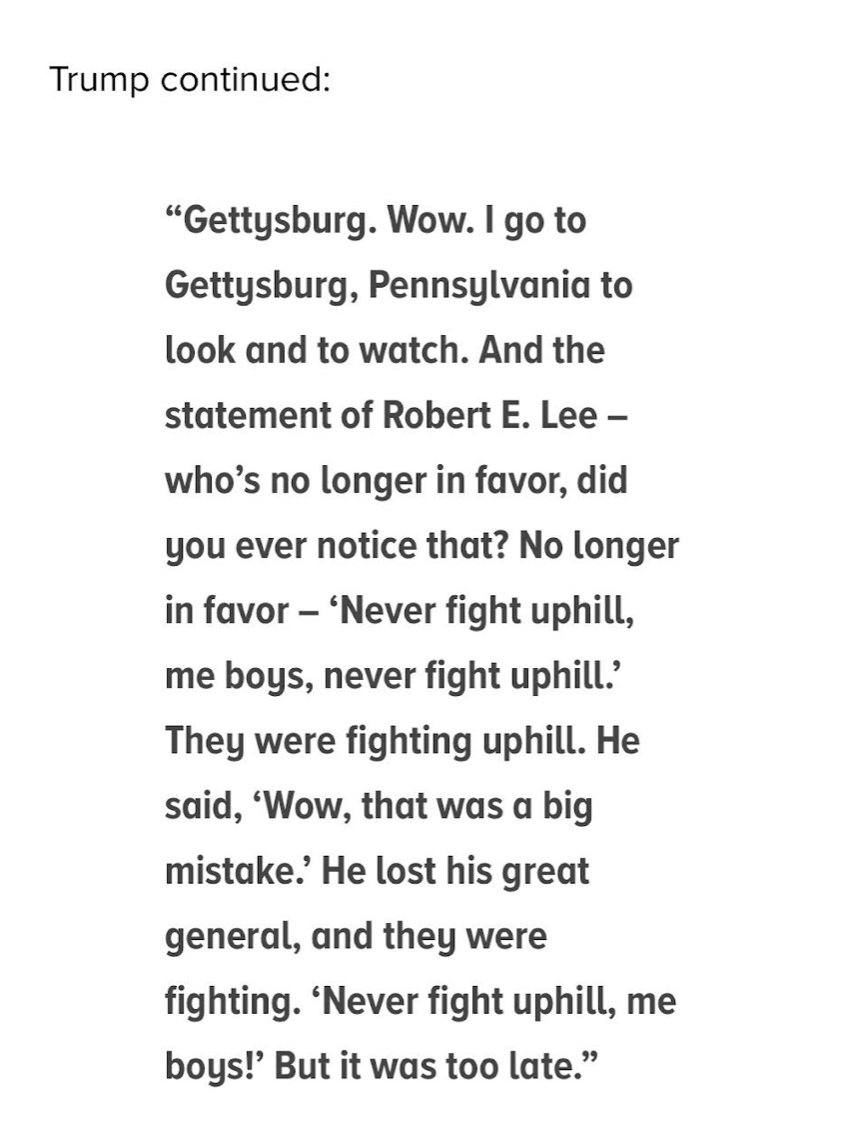 If Biden barfed out this word salad about anything, much less *the Battle of Gettysburg* The NY Times editorial board would recommend invoking the 25th amendment