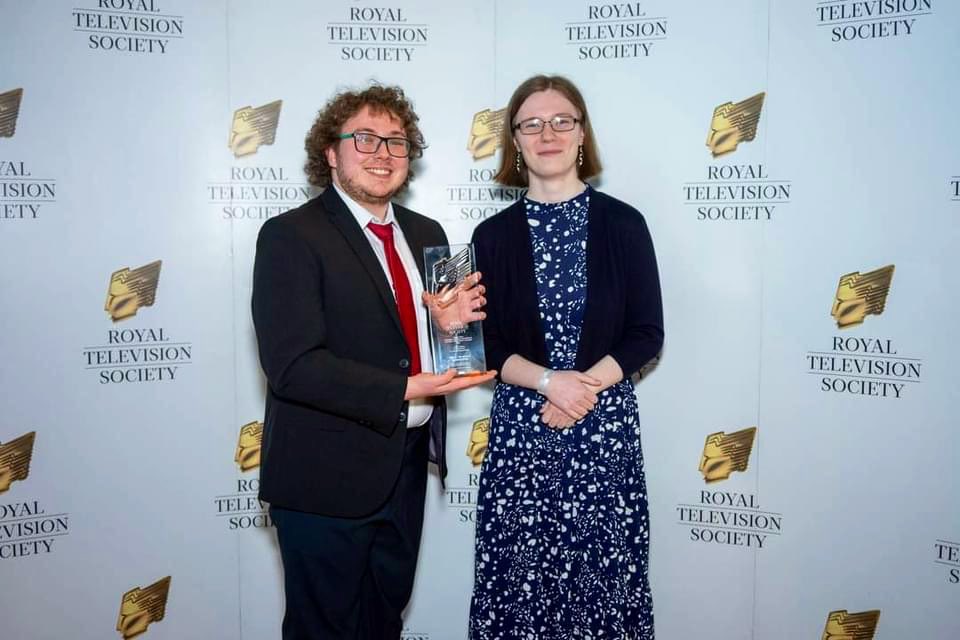 AberystwythTFTS's tweet photo. LLONGYFARCHIADAU! 🏆🏆🏆

So proud of our @RTSCymruWales award winners! Paulina, Jordan, Matthew, Vic, Emily and Tom - brand new additions to our awards cabinet 👏👏👏

And DA IAWN to nominees Rhiannon, Will and Juliette! And all their tutors and tech team! 👏👏👏 https://t.co/BlAXlwouxI