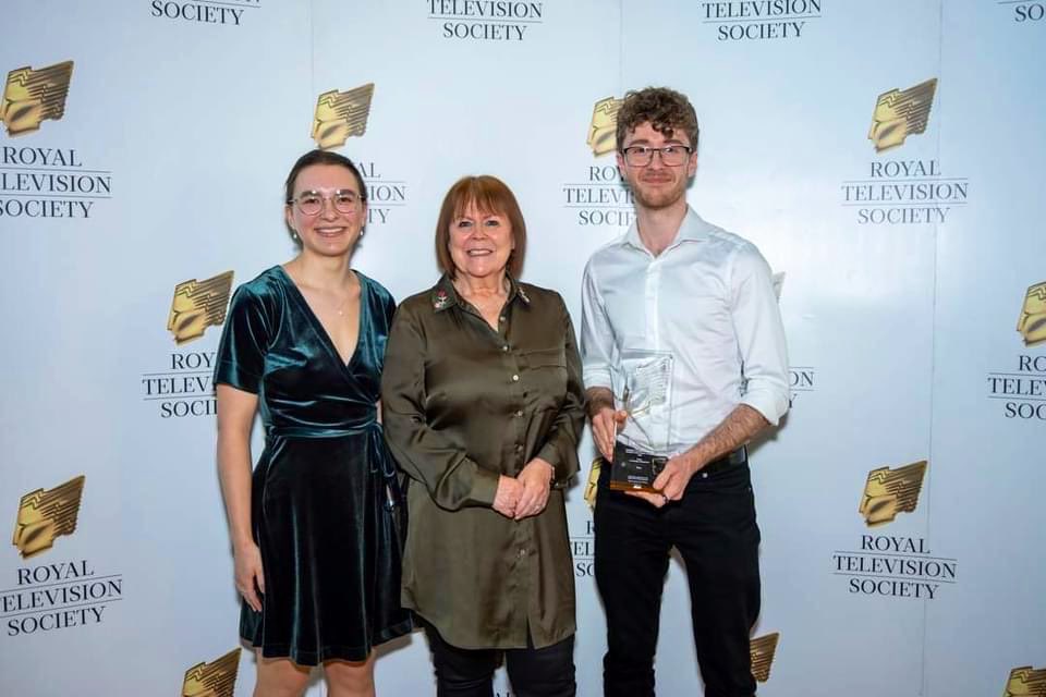 AberystwythTFTS's tweet photo. LLONGYFARCHIADAU! 🏆🏆🏆

So proud of our @RTSCymruWales award winners! Paulina, Jordan, Matthew, Vic, Emily and Tom - brand new additions to our awards cabinet 👏👏👏

And DA IAWN to nominees Rhiannon, Will and Juliette! And all their tutors and tech team! 👏👏👏 https://t.co/BlAXlwouxI