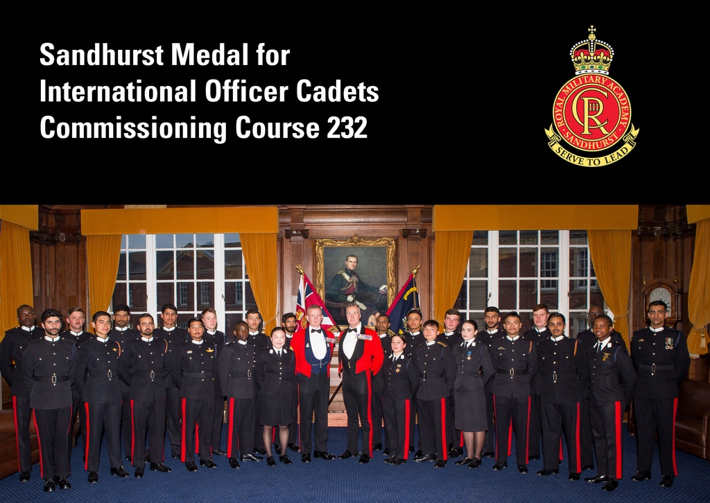 Commissioning Course 232 finished on the 12th of April with the Sovereign’s Parade. On completion of the course, the International Officer Cadets are presented with the Sandhurst Medal by the Commandant RMAS. #ServetoLead #Sandhurst #BritishArmy #Medal