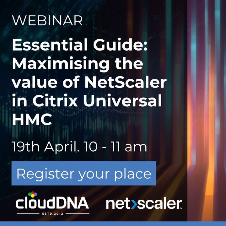 cloudDNA's tweet photo. Got or getting Citrix Universal HMC subscription? Only using NetScaler to deliver #Citrix? This webinar is for you!

Join our CTO Al Taylor &amp; #NetScaler's Andrew Scott as they discuss how to maximise the value of NetScaler in Citrix #UniversalHMC 
https://t.co/ywxqxD3Kb4 https://t.co/YbykE9q9Eg
