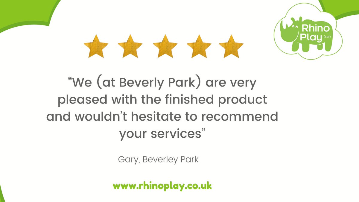 Thank you, Gary &amp; the team at Beverly Park for your kind words 🌟🌟🌟🌟🌟

We appreciate you sending us your feedback. The team at Rhino Play is glad to hear that you are satisfied with our services. We love hearing from all of our clients after the project has been completed!