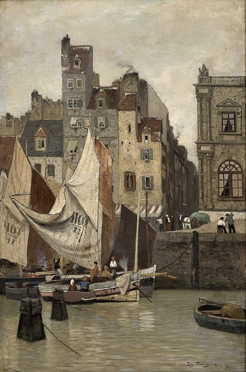 High Tide, Le Havre  (1878) by Frits Thaulow (1847 – 1906)