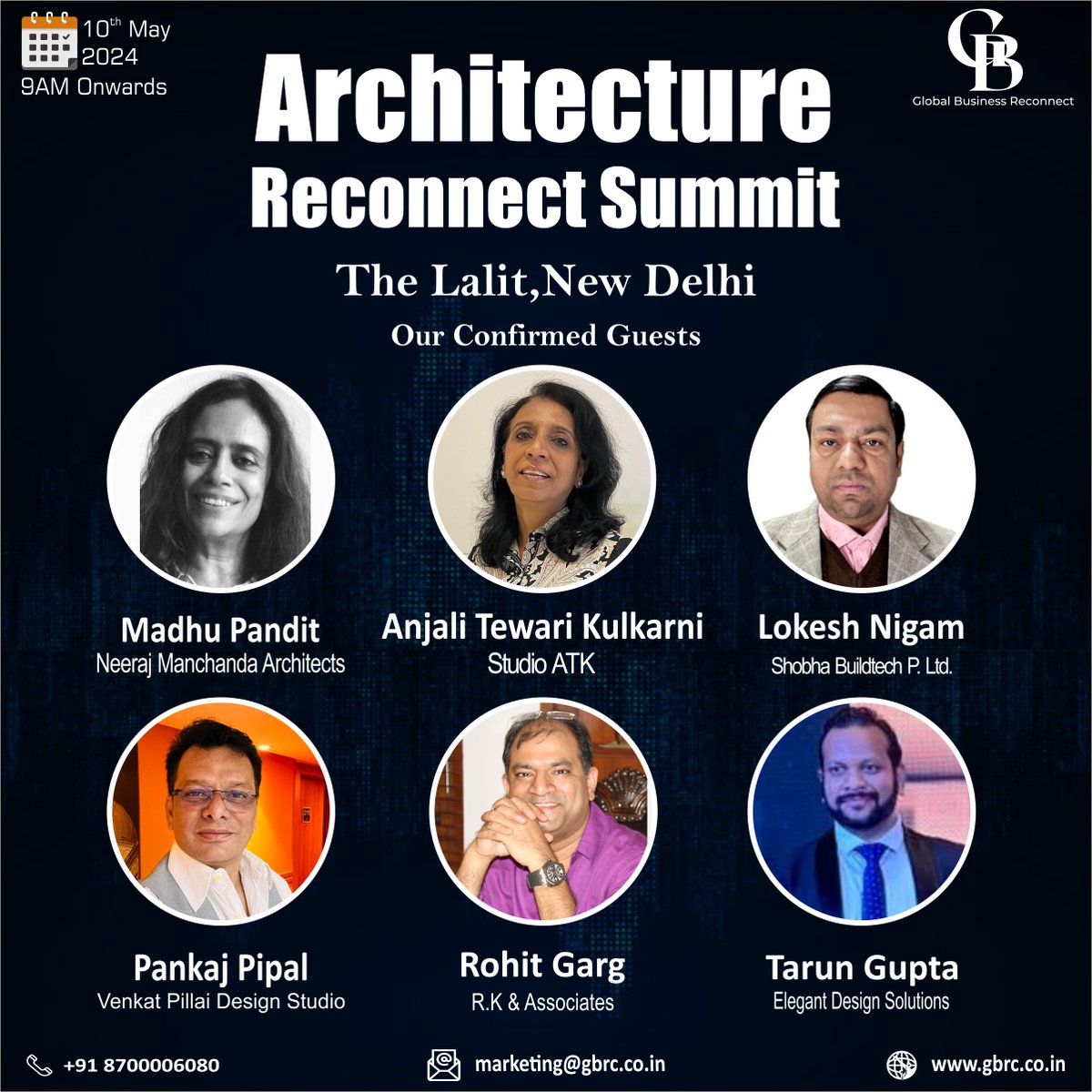 Welcome to a realm where innovation meets imagination. We're honored to host all our Esteemed Guests, the visionaries shaping our future skyline.

📷Save the Date:
10th of May 2024
📷 The Lalit, New Delhi

#architecturereconnectsummit  #GBRC #globalbusinessreconect #b2bconference