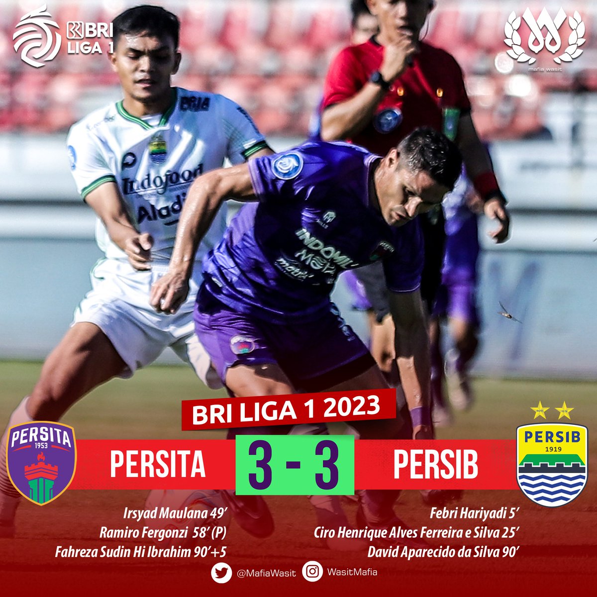 FT: Persita 3-3 Persib 1919