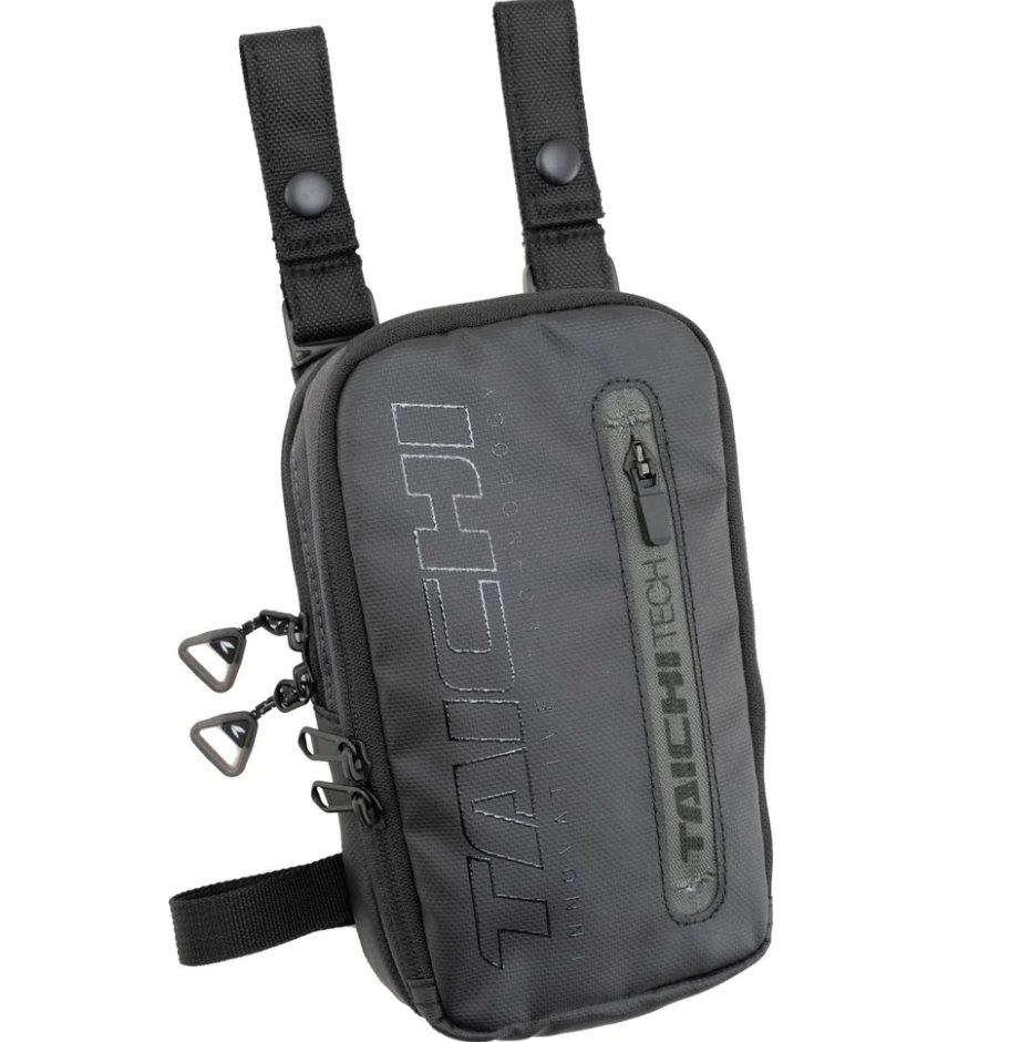 Belt loop, and shoulder strap equipped