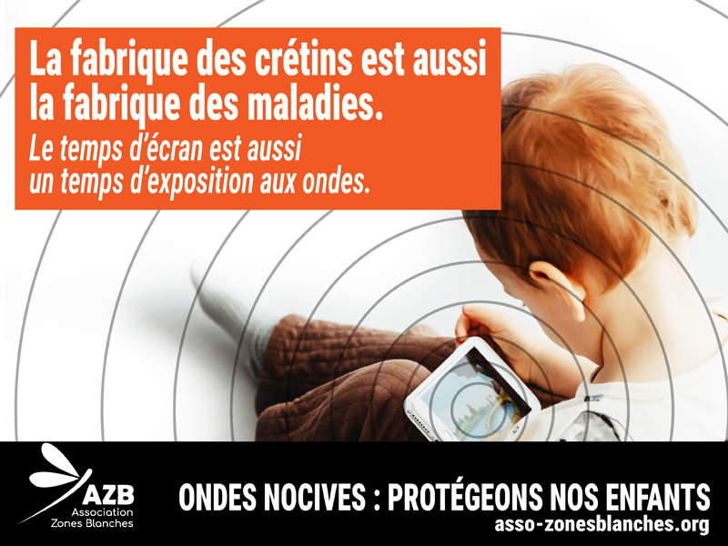 AZB_ehs_mcs's tweet photo. LE TEMPS D'ECRAN EST AUSSI UN TEMPS D'EXPOSITION AUX ONDES 

Nos visuels ici : https://t.co/wbfdc7JXLs…

#enfants #realitevirtuelle #gaming #écrans #Electrosmog #Ondes #jeuxvidéo #Stop5g #Radiofréquences #Santé #Antennes #Prévention #RFwaves #wifi #smartphones #safeconnections https://t.co/LuChXob49B