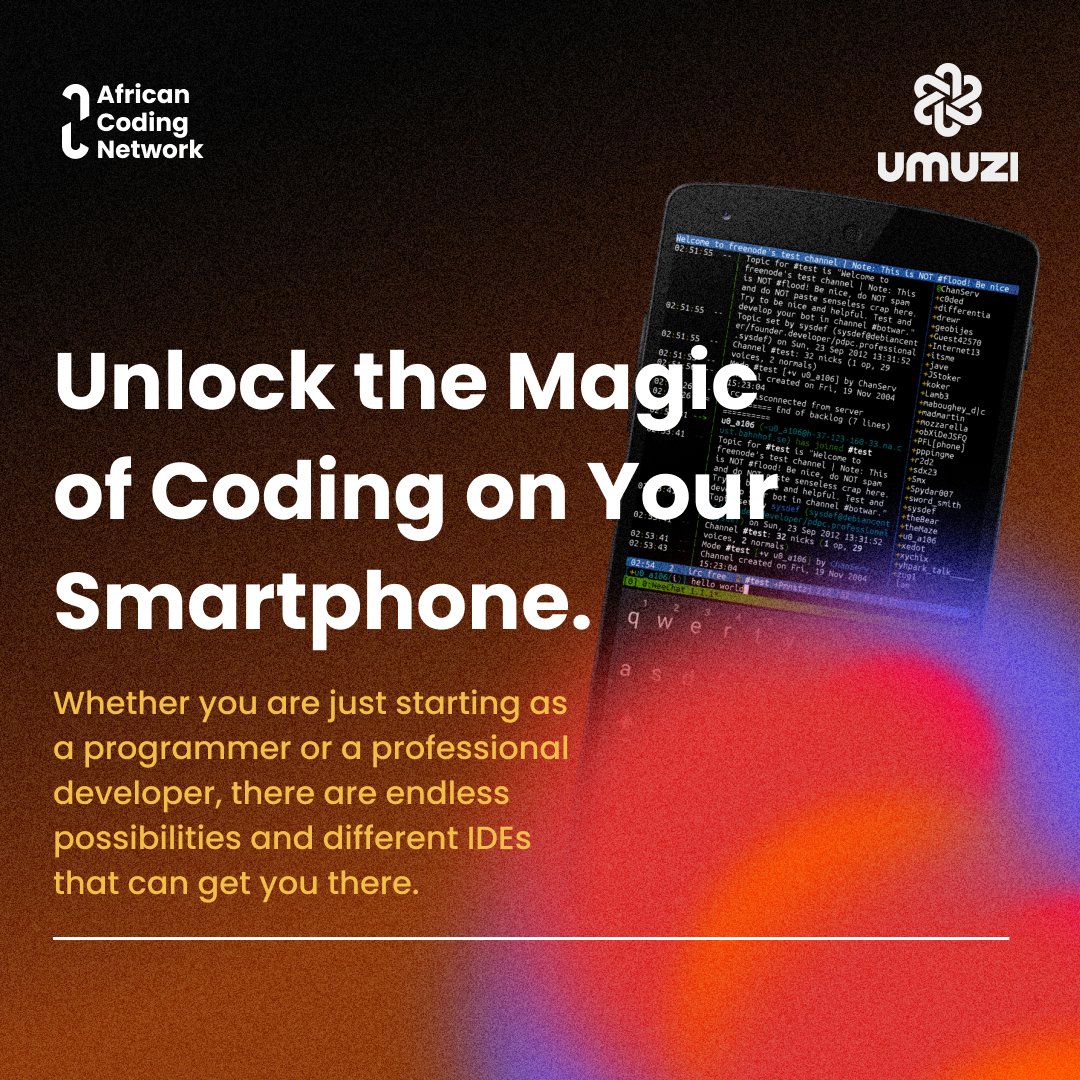 "Unlock the world of coding from your phone! 📱💻 With apps like Termux and ACODE, you can code anytime, anywhere. Discover how in our latest post: umuzi.org/articles/the-m…

 #CodingMagic #Termux #ACODE"