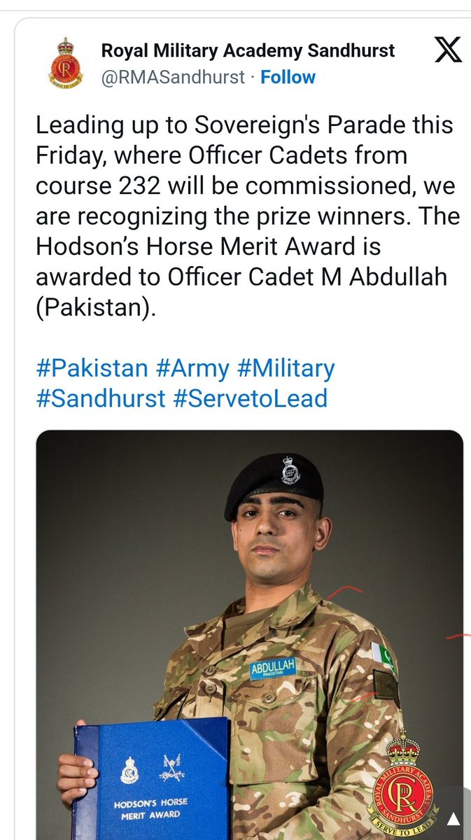 Proud Moment for Pakistan and #PakArmy: The #Pakistan Military Academy (PMA) is known for producing some of the world’s finest military personnel. They have often made the country proud by showcasing their brilliant skills on the international stage. In a recent example,