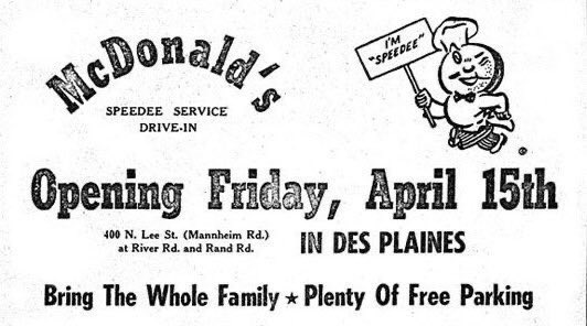 On this day in 1955: McDonald’s opened its first franchise restaurant.