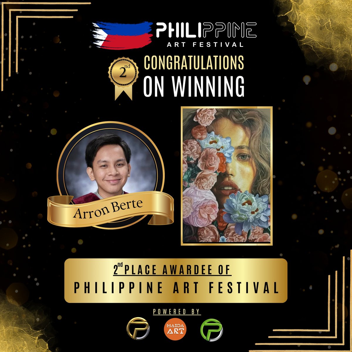 Congratulations Arron Berte!

#PhilippineArtFestival #Artfestival #artevent #artfest #artists #Filipinoart #Filipinoartists #Filipino #ArtinPhilippines #Philippines #Philippineartist #celebratingart #artists #artist