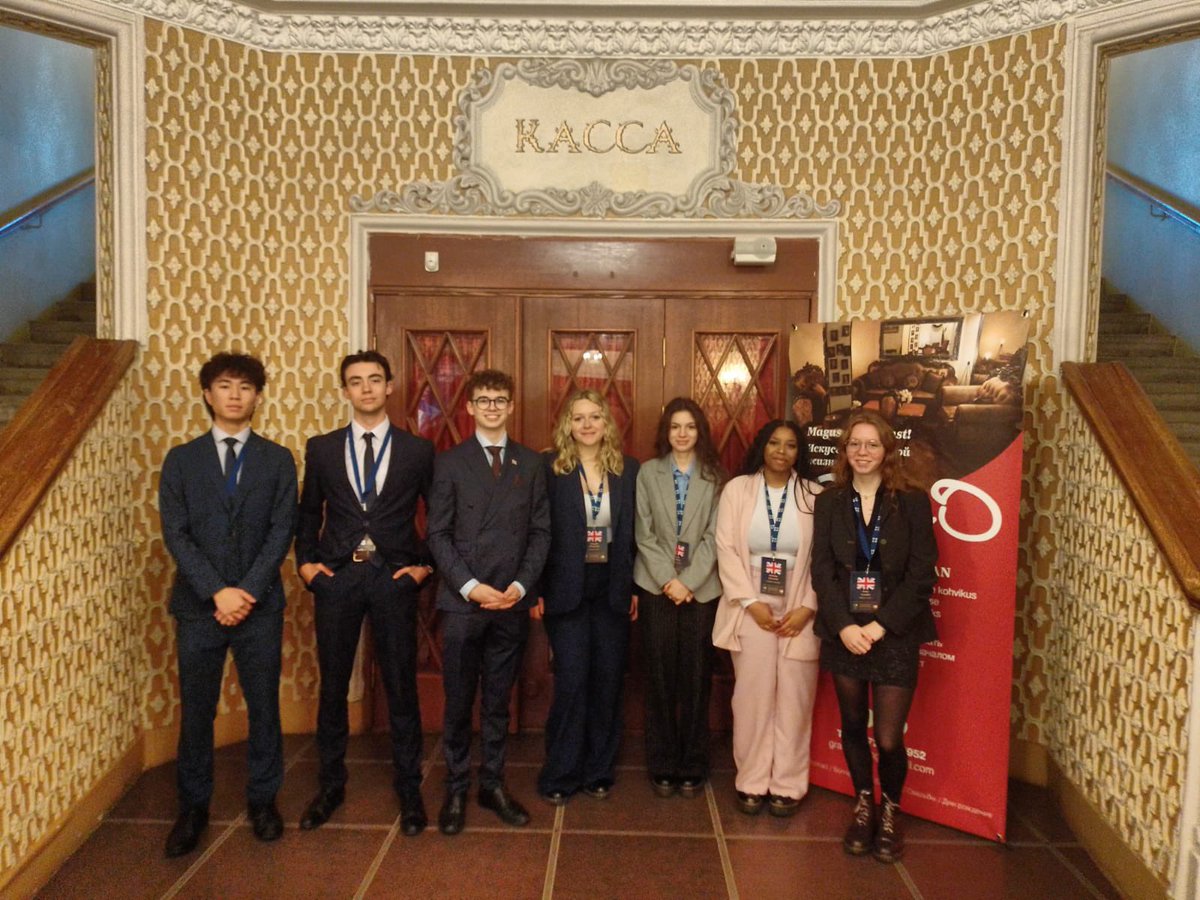 Wymondham College students proudly make up the UK delegation to the 59th Model European Parliament in Tallin, Estonia. #MEP #Tallin #Estonia #WymondhamLife @BSAboarding @GoodSchoolsUK
