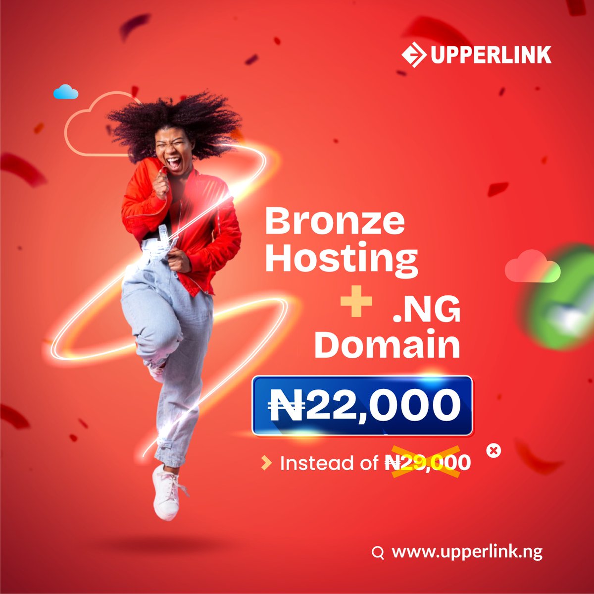Unlock big savings! Get our bronze hosting with a .ng domain for N22,000 or our basic hosting with a .com .ng domain for N15,000. Don't miss out on this chance to save big! 💰 
#HostingDeals #SaveNow #domainregistration #upperlinklimited #webhosting #explorepage #makethisviral