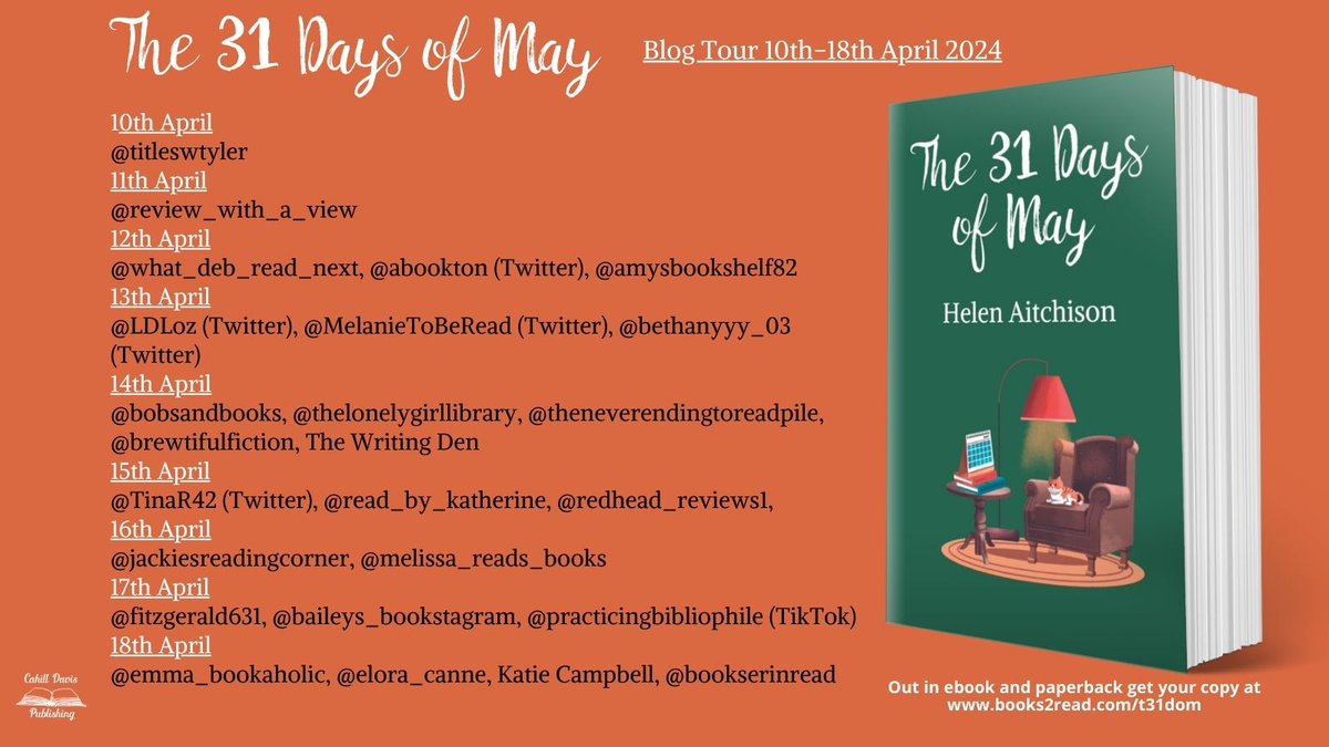 Excited to share my review of The 31 Days of May by @aitchisonwrites as part of the blog tour with @PublishingDavis - still reeling from all the emotions it stirred up! ⭐⭐⭐⭐⭐ readbykatherine.wordpress.com/2024/04/14/the…
