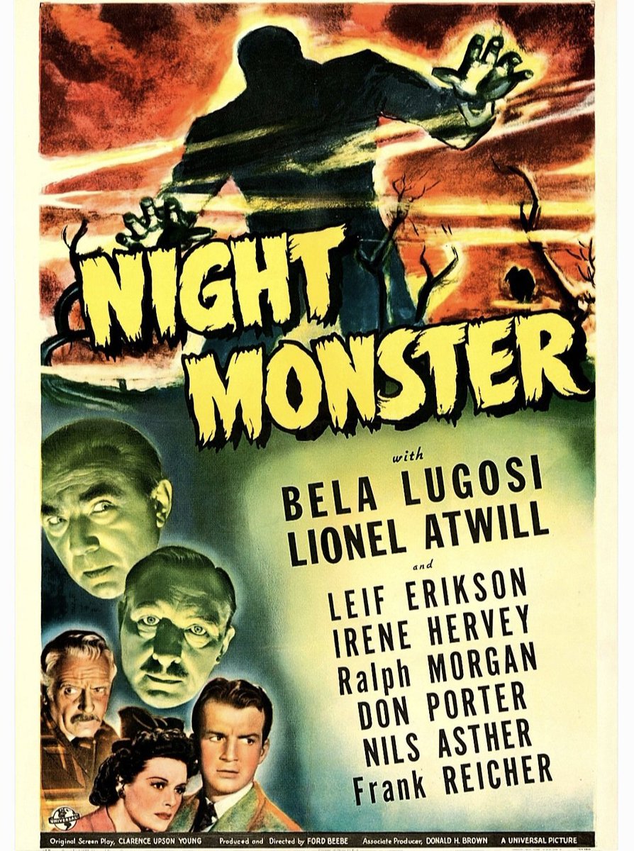 Top rate B Movie terror from Universal with Lugosi and Atwill in a wonderfully macabre mash of gothic chills and early body horror. Ghastly fun. 1942. #horrorcommunity #horrorfamily #horrormovie #horrorfilm #horrorfam #classichorror #horroraddict #horrorfan #mutantfam #monsterfam