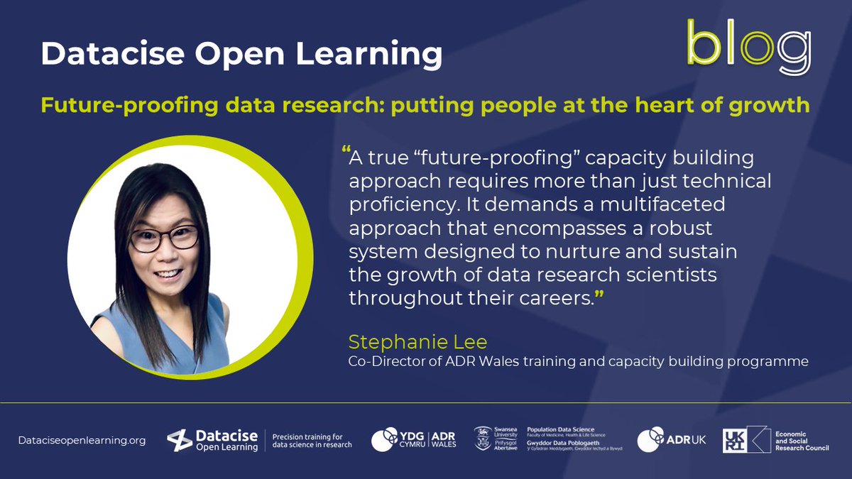 Great to see @ADR_Wales leading the way in #training & #capacitybuilding! Future proofing data research with its @DataciseOpen Platform, empowering data research scientists through #collaborativelearning advancing data innovation. Read blog by Steph Lee👇
popdatasci.swan.ac.uk/future-proofin…