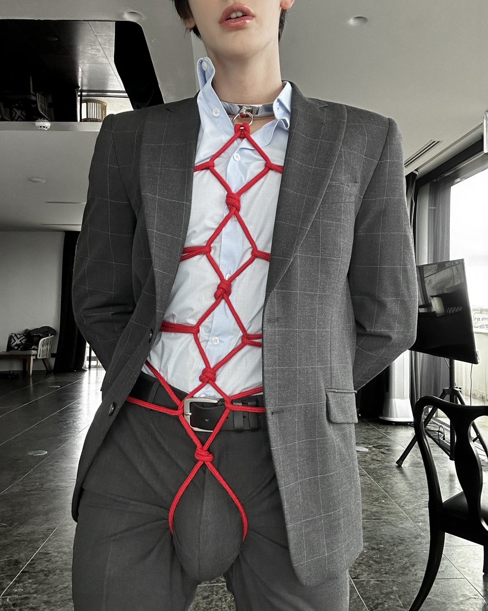 shibari x business suit