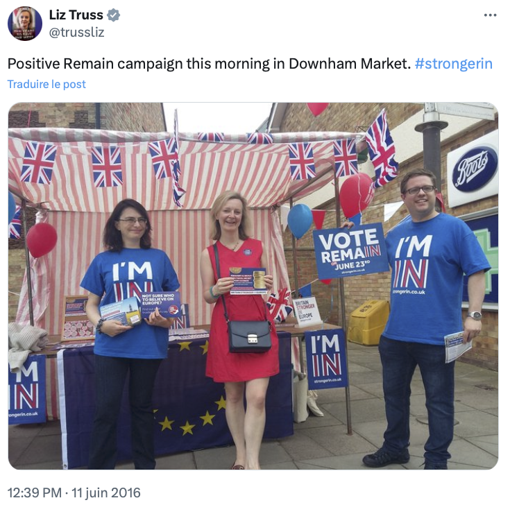 Liz Truss would have saved 'The West' by now, if we're to believe multiple extracts from her new book, had she not been constantly 'thwarted' by Remainers This Liz Truss👇(until her 180° turn 12 days after this tweet🤡) Her principles in inverse proportion to her self-delusion