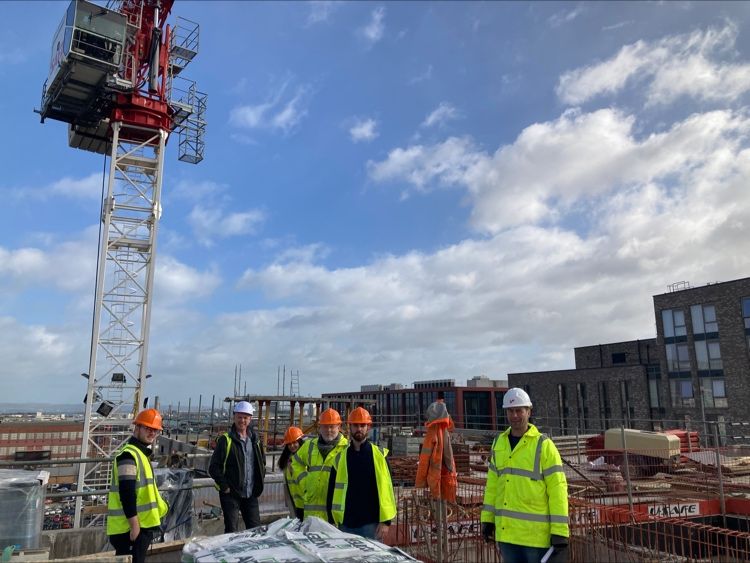 ‘The only source of knowledge is experience’ Albert Einstein👷We were delighted to welcome the Architectural Technology & Management students from @UlsterUni to 48-52 York Street, giving them the opportunity to witness the development first hand 🧱#students #nextgeneration #site