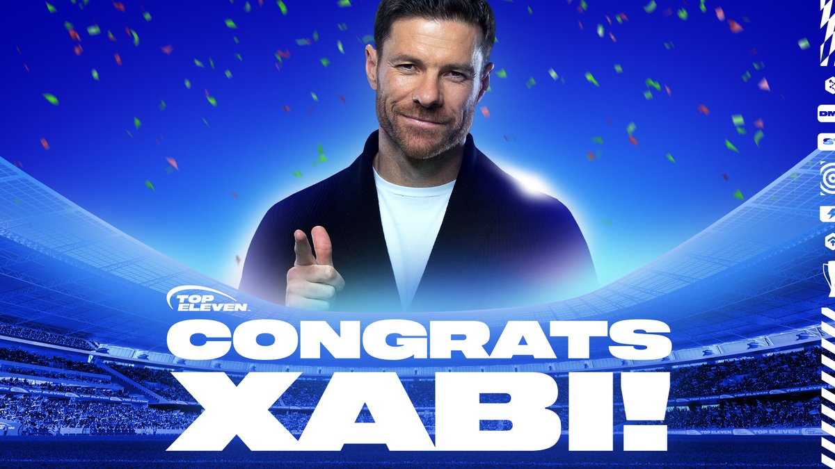 What an achievement! 🏆 A huge congratulations to the legend @XabiAlonso and Bayer Leverkusen for winning the Bundesliga! #TopEleven