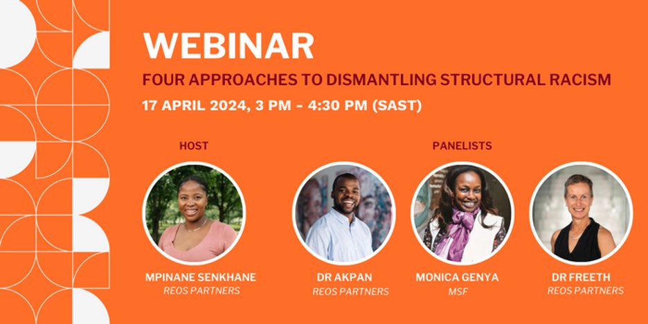 The work of dismantling #structuralracism is both inspiring and daunting because it requires a shift in societal norms, beliefs, and values.

On 17 April, @reospartners will share 4 practical approaches to dismantling structural racism.

Sign up here: reospartners.com/four-approache…