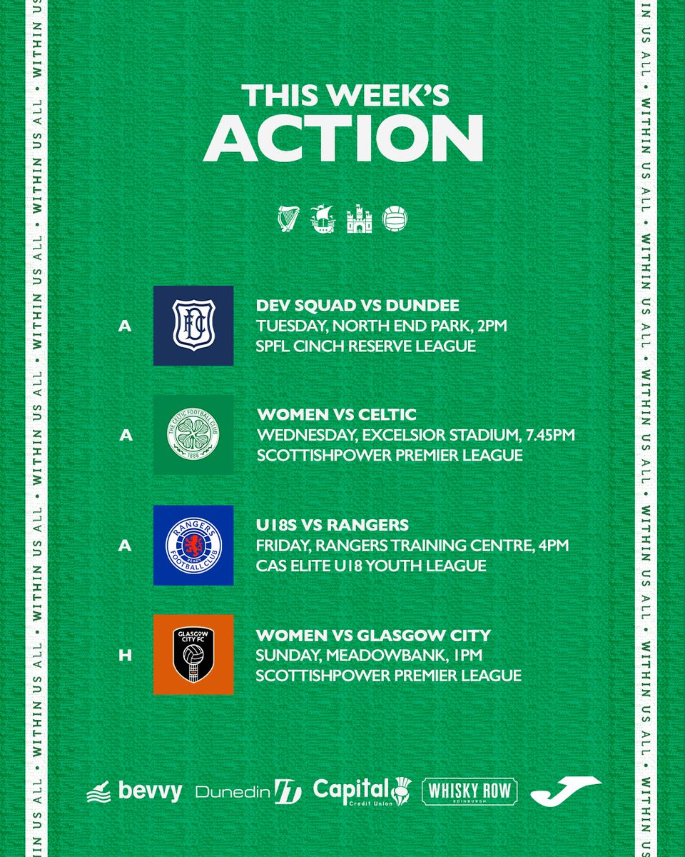 A double-fixture week for @HibernianWomen 🥬