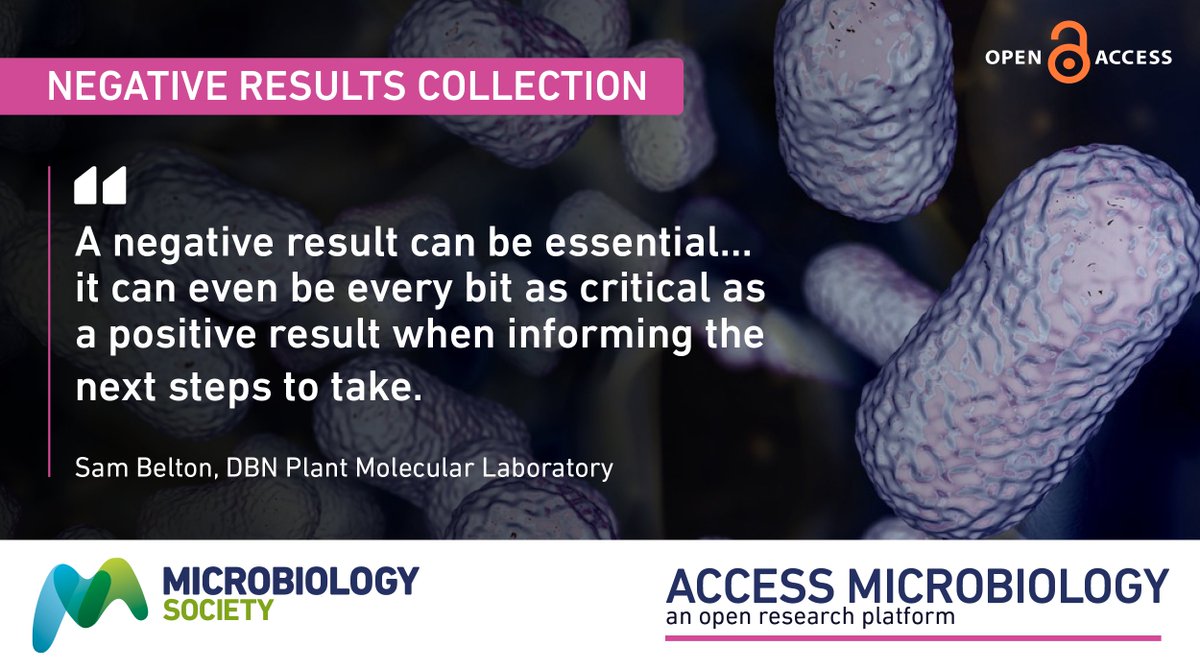 Submit your negative results to the #AccessMicro's Negative Results collection. Browse the full collection on our website: microb.io/4afpQIj