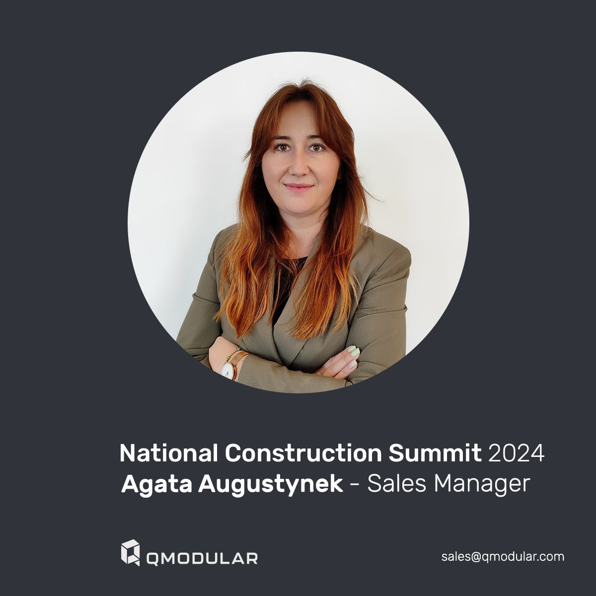 🌟 Join Agata and the #QMODULAR team at the National Construction Summit 2024 in Ireland! 

Agata will be at booth no. I18, ready to showcase our latest developments in modular construction and discuss the benefits with you.

📅 18.04.2024 
📍Sport Ireland Campus, Blanchardstown