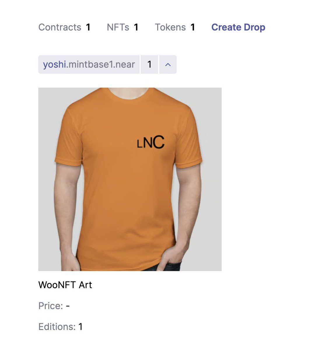TSancho25's tweet photo. I just got my first @WooCommerce NFT via @mintbasewallet at @woonft_art online store during @LearnNear Redeem https://t.co/kK195LtBNE