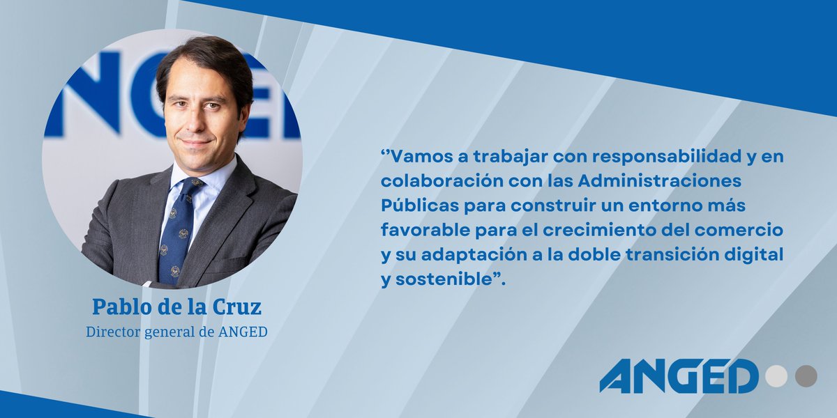 ANGED_es's tweet photo. Estamos orgullosos de anunciar a Pablo de la Cruz como nuevo director general de #ANGED, en sustitución de Javier Millán-Astray, quien se retira tras dos décadas en la Asociación.
Licenciado en Derecho por ICADE y miembro del Cuerpo de Letrados, de Administración Especial, De la Cruz es letrado de Gobierno de CCAA con una sólida experiencia en la Administración General del Estado y en la autonómica, así como en el sector público empresarial y en la abogacía.
Pablo de la Cruz: "Las empresas de ANGED realizan una contribución económica y social importantísima, siendo una fuente de empleo estable para más de 230.000 personas y un generador de actividad para miles de empresas en toda España".
Más información sobre su perfil 👉 https://t.co/ZJjB8OfitY