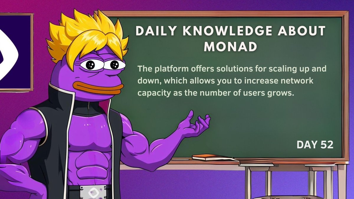 Day 52: ▶️Monad Daily Knowledge!  

🟣 The platform offers solutions for scaling up and down, which allows you to increase network capacity as the number of users grows.

@monad_xyz #monad #nads #gmonad