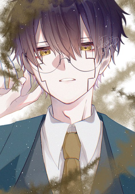 「hair between eyes yellow necktie」 illustration images(Latest)