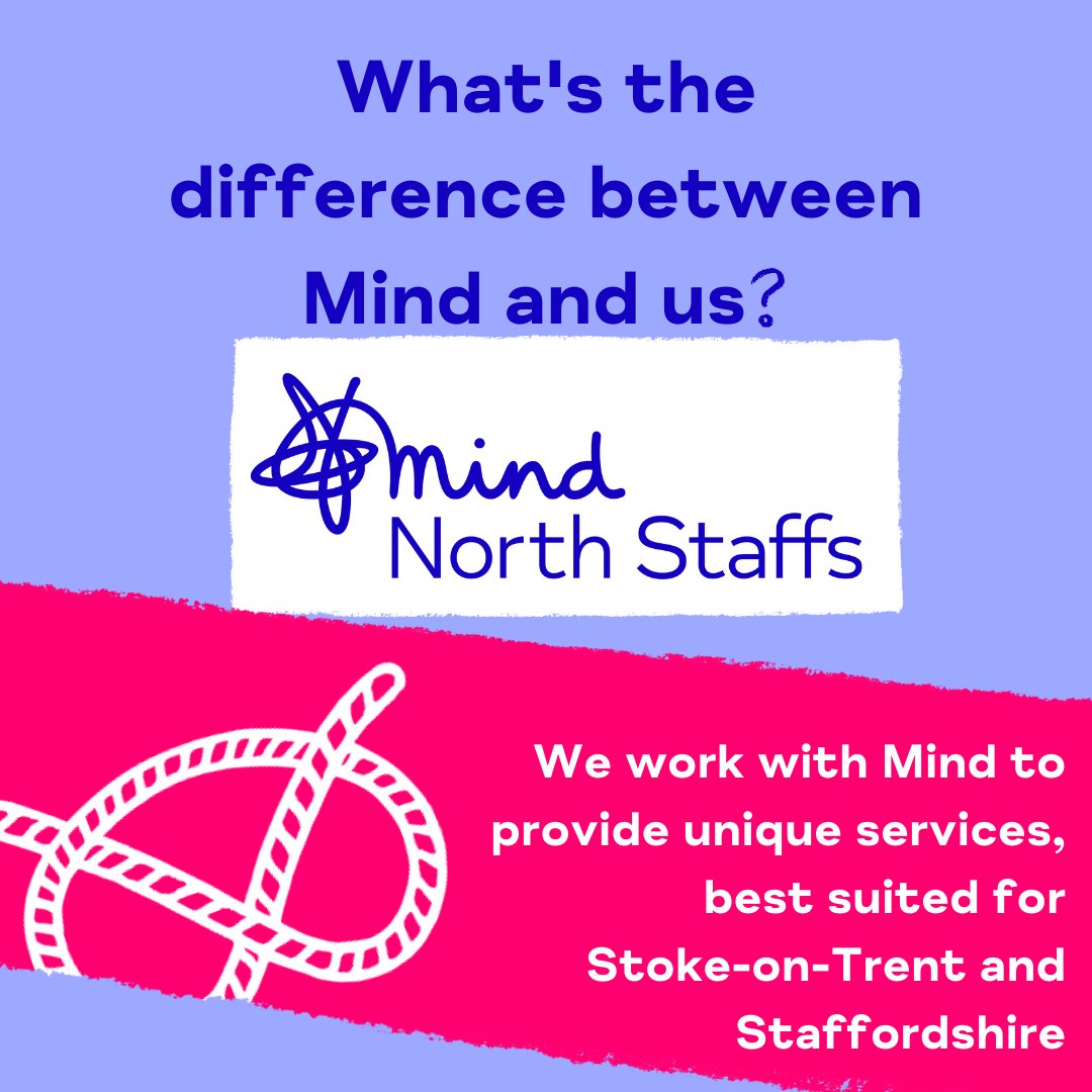 While we have the same goals, Mind work on a national level, North Staffs Mind work to achieve these goals in Stoke-On-Trent and Staffordshire! We are proud to be a part of the Mind family, but we are even prouder of our work in the community of North Staffordshire.