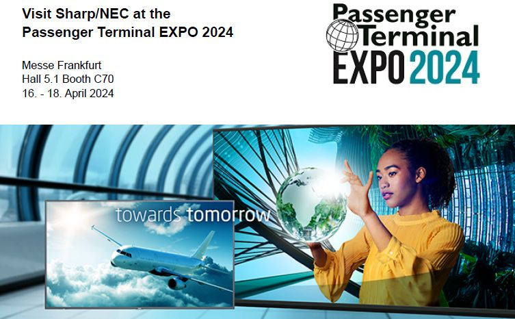 Opening its doors tomorrow, join us at #PTExpoConf!
With next gen energy efficient signage solutions, find out how @SharpNEC_EU is improving the passenger experience and reducing operating costs.
#airport #aviation #FIDS #videowall #digitalsignage @PTExpo