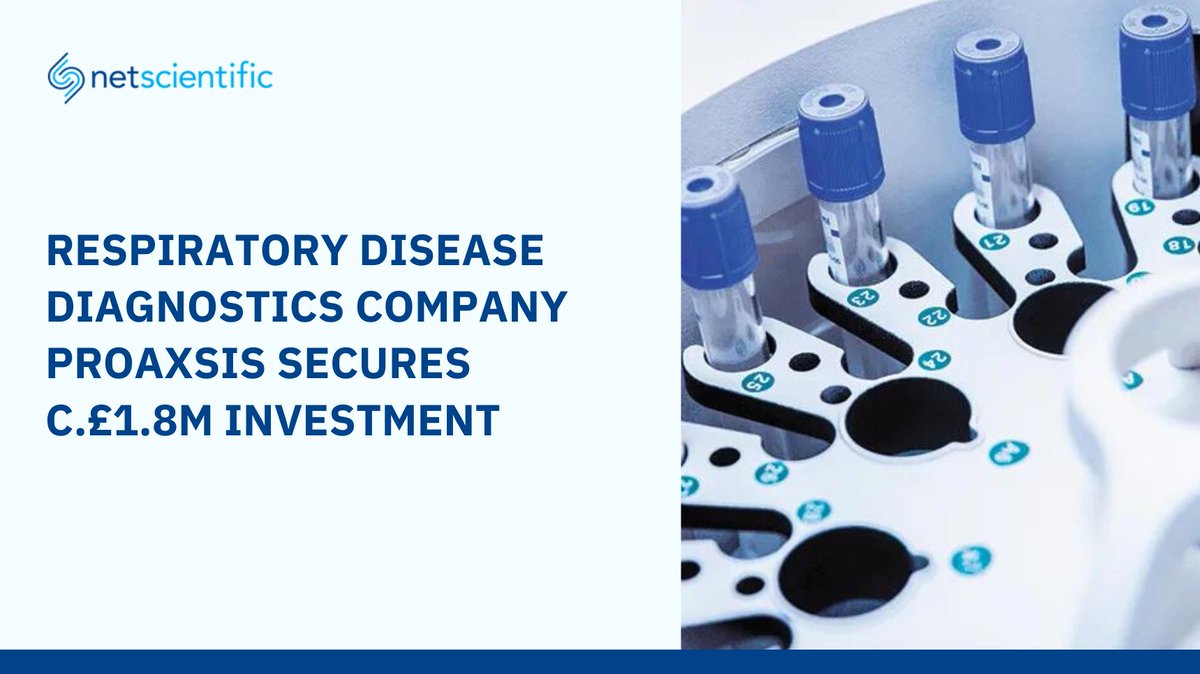 NetScientific (@netscientific) on Twitter photo NetScientific is delighted to announce that its portfolio company <a href="/ProAxsis/">ProAxsis Ltd.</a>, a Northern Ireland based respiratory disease diagnostics platform, has successfully closed a c.£1.8 million investment.
Read the full announcement: polaris.brighterir.com/public/netscie… NetScientific is delighted to announce that its portfolio company <a href="/ProAxsis/">ProAxsis Ltd.</a>, a Northern Ireland based respiratory disease diagnostics platform, has successfully closed a c.£1.8 million investment.
Read the full announcement: polaris.brighterir.com/public/netscie…
