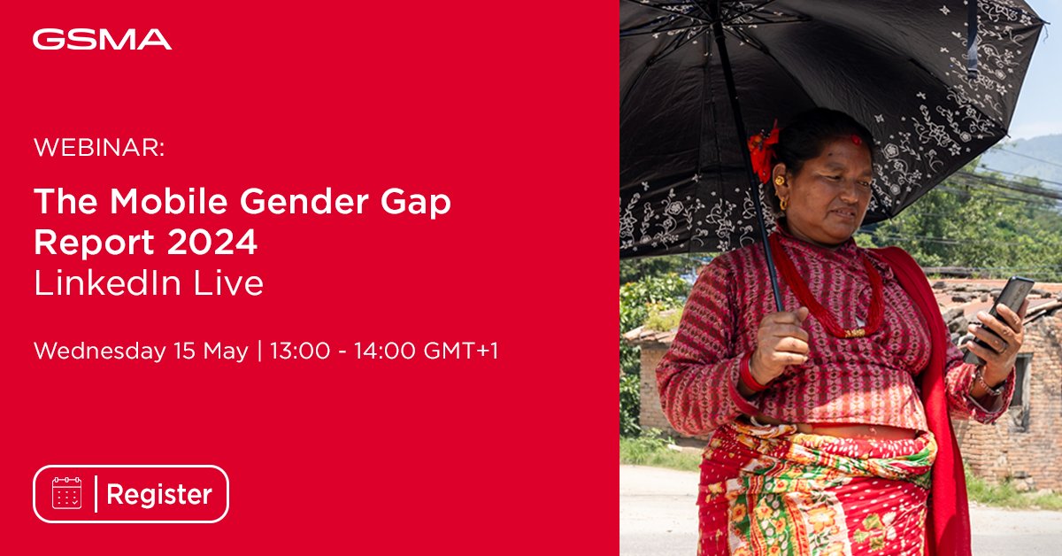 Join us live on LinkedIn on 15 May for the launch of the #MobileGenderGap Report 2024! Listen to the author present the key data & findings, plus hear from speakers from @ITU, @reliancejio & @mtnug who will share their own insights 👉 bit.ly/3VVVDtC

#UKAid #Sida