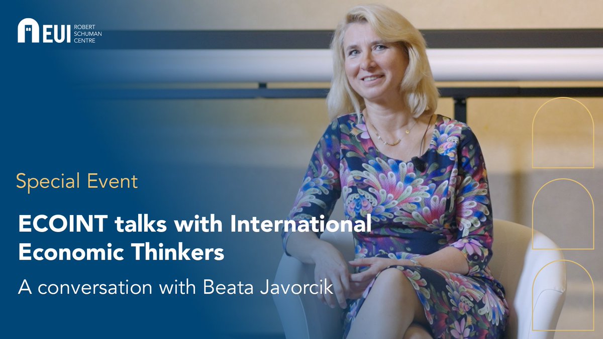 🎤 2° episode of #ECOINT talks with Beata Javorcik 💡 In collaboration with the @EUI_FBF_School, @JohannaGautier1 and Glenda Sluga from @EcointEui interviewed @BJavorcik, Chief Economist at @EBRD & Oxford's first female Economics Professor. Recording 👉 loom.ly/yeSon-U